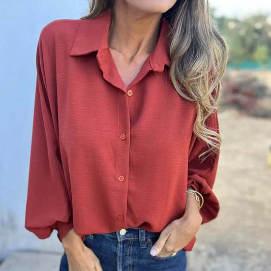 Blusa Clásica de Manga Larga para Mujer